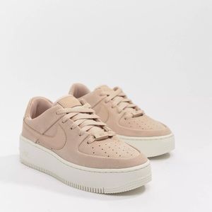 Nike Air Force 1 Sage Low Pale Pink Suede - “Particle Beige”